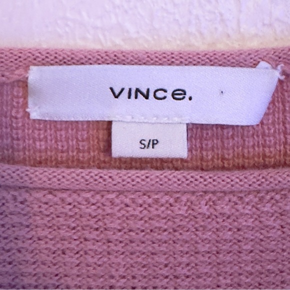 Vince Waffle Raglan Pullover In Pink - Picture 5 of 6